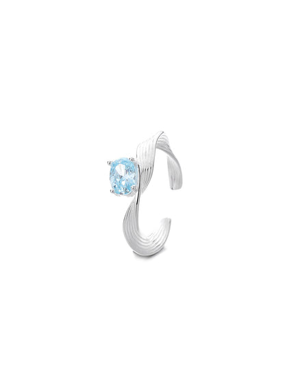 BLUE ZIRCON WIRE RING