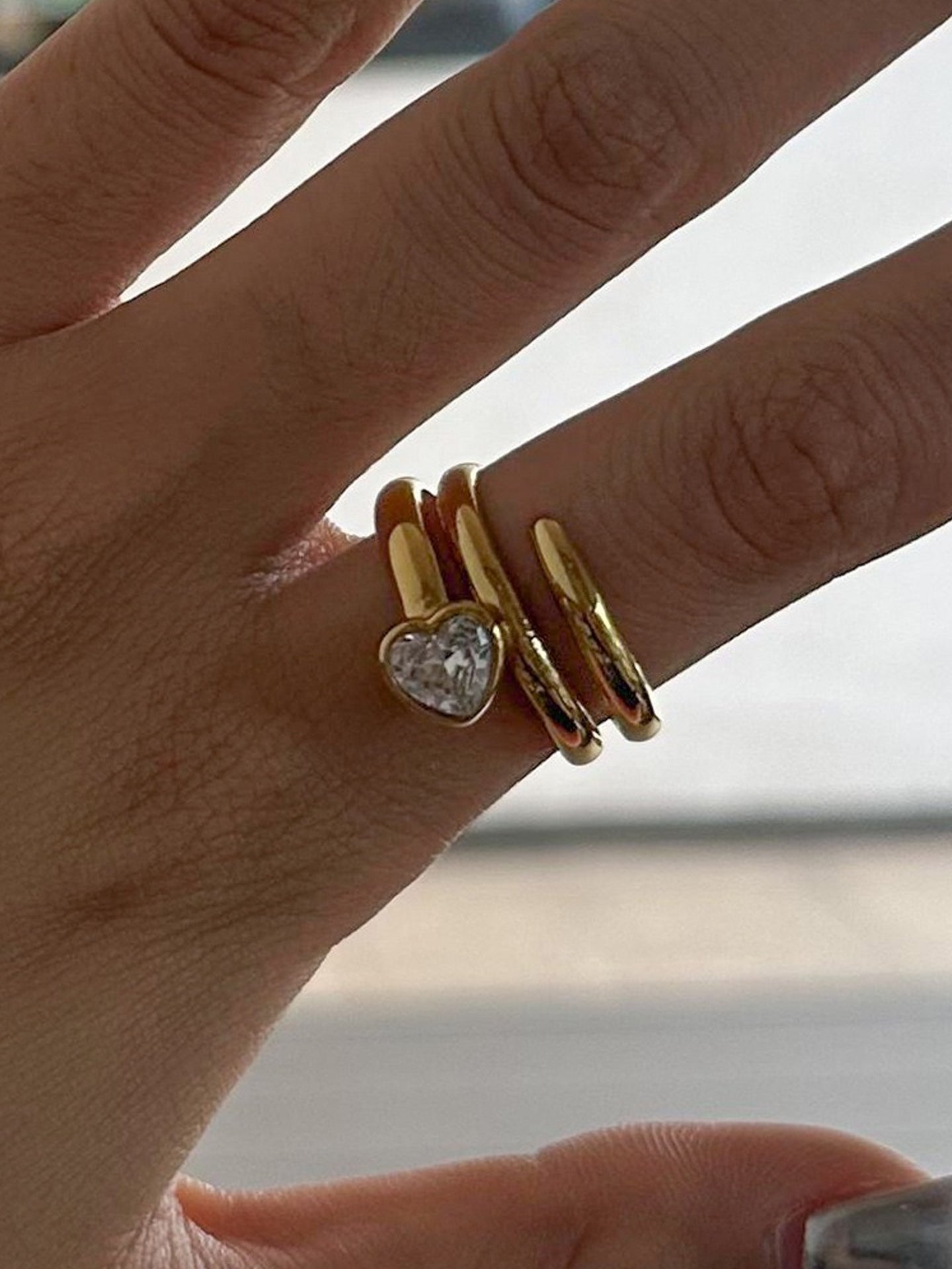 HEART ZIRCON RING