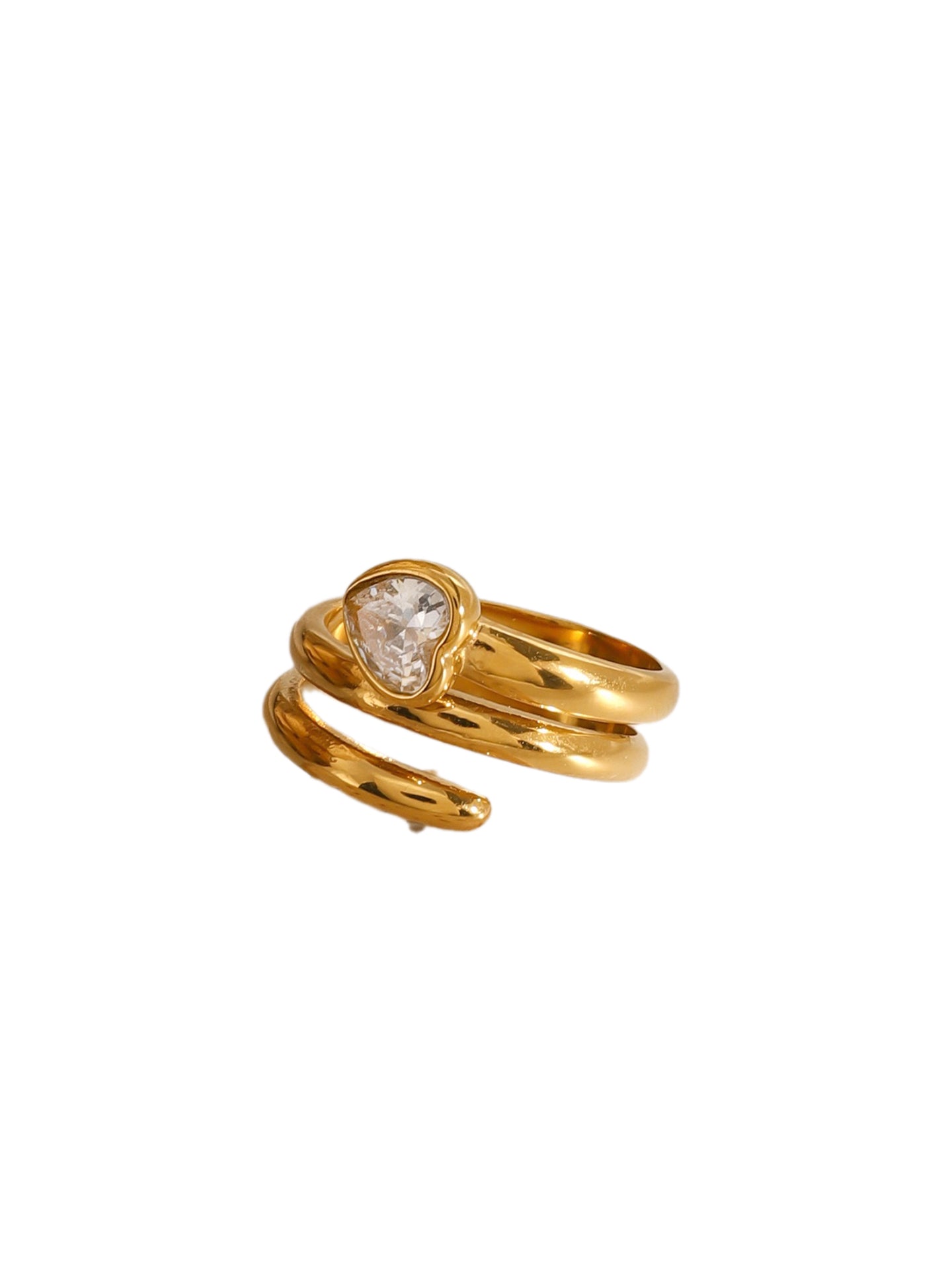 HEART ZIRCON RING