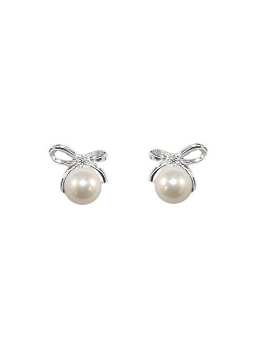 BOW PEARL EARRINGS