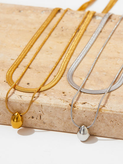 DOUBLE WATERDROP NECKLACE