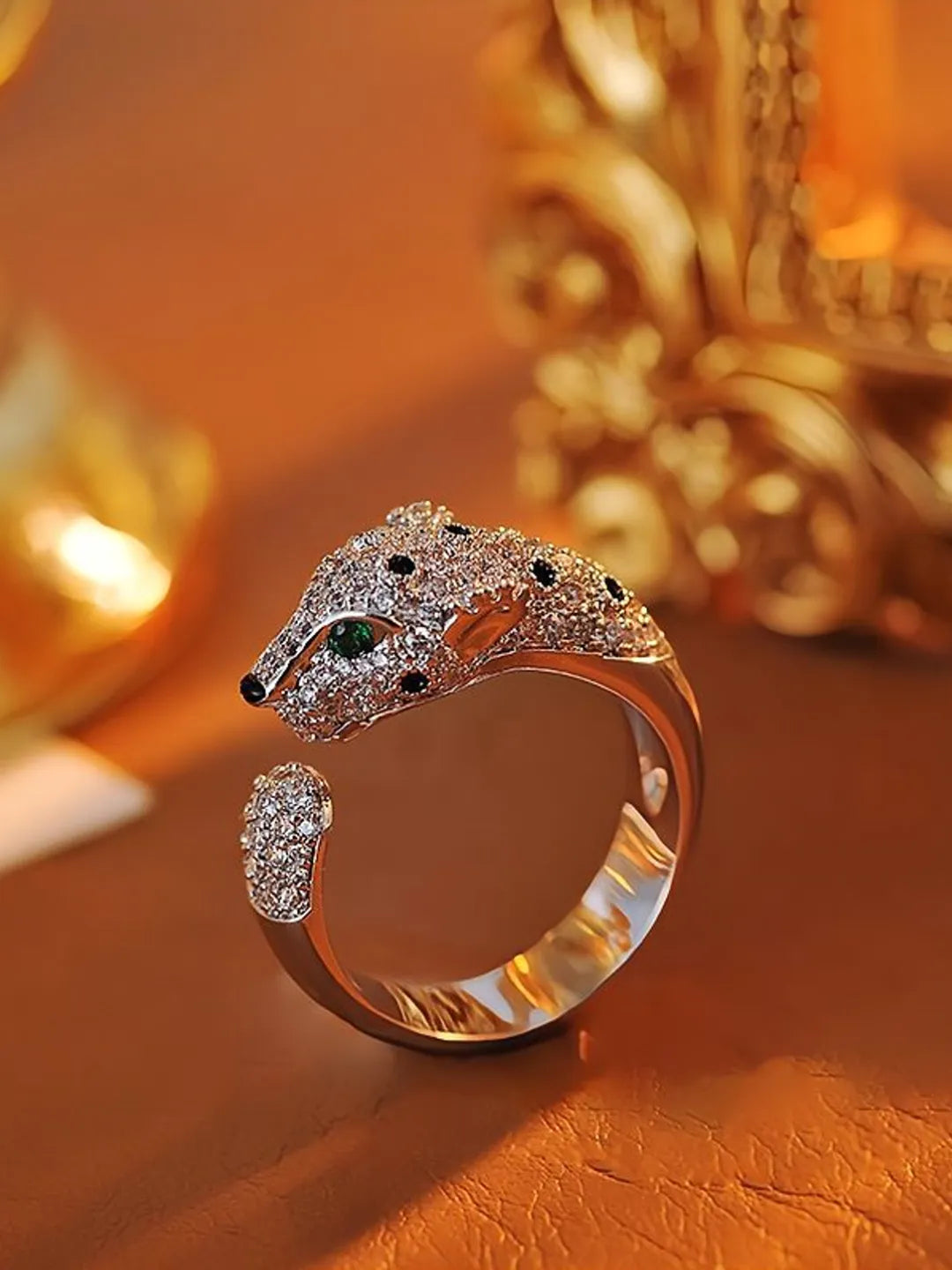 LEOPARD HEAD RING