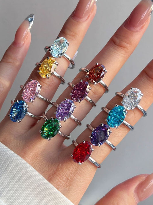 AURORA ICE-CUT SILVER RING