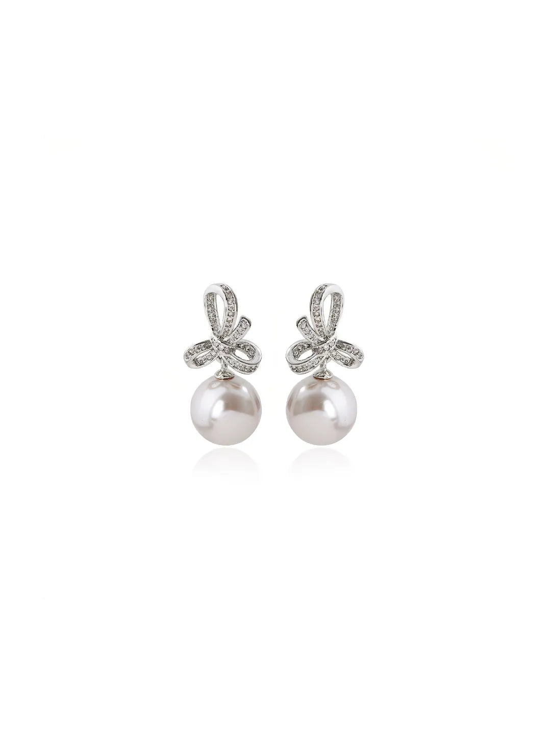 BOW PEARL EARRINGS
