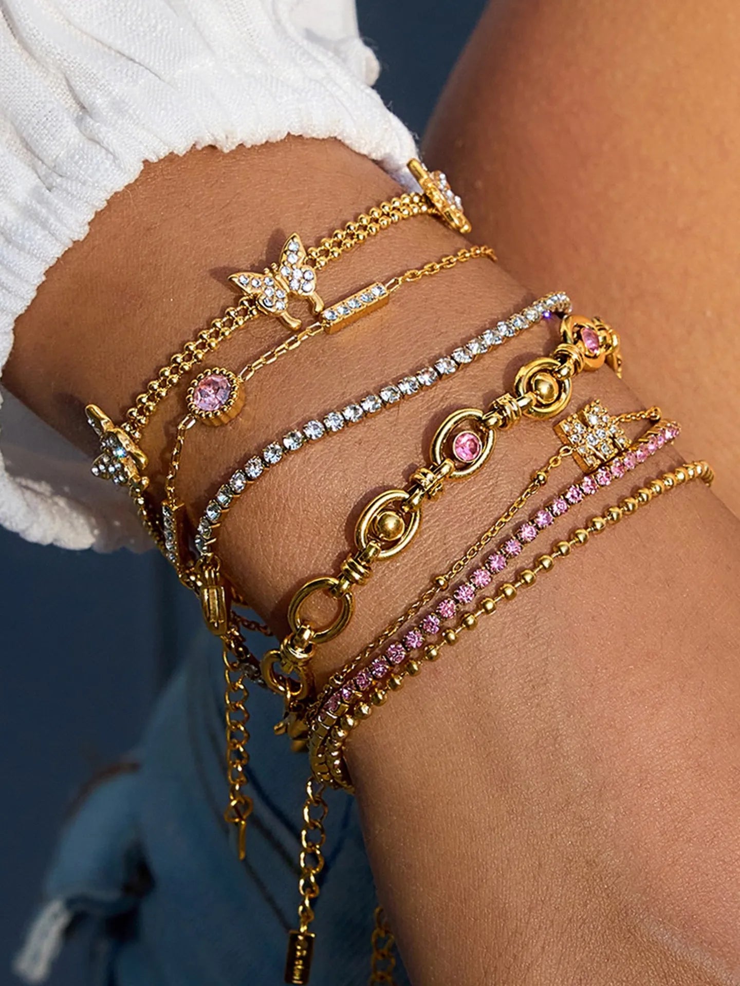THREE BUTTERFLY BRACELET