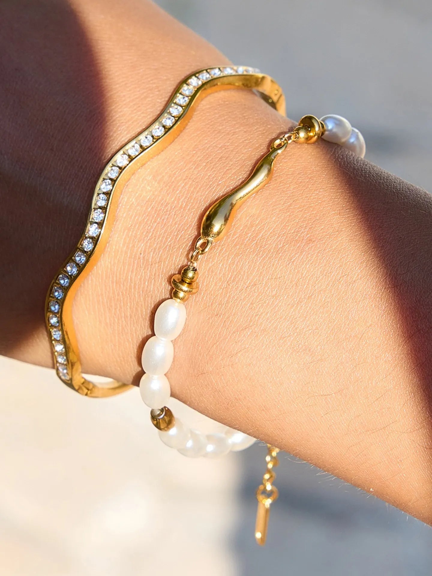 RHINESTONE BANGLE SET