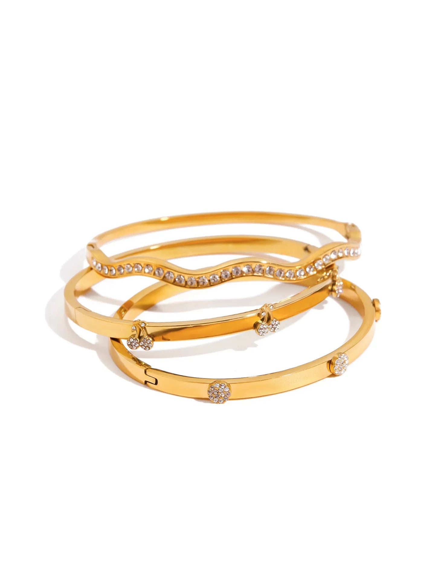 RHINESTONE BANGLE SET