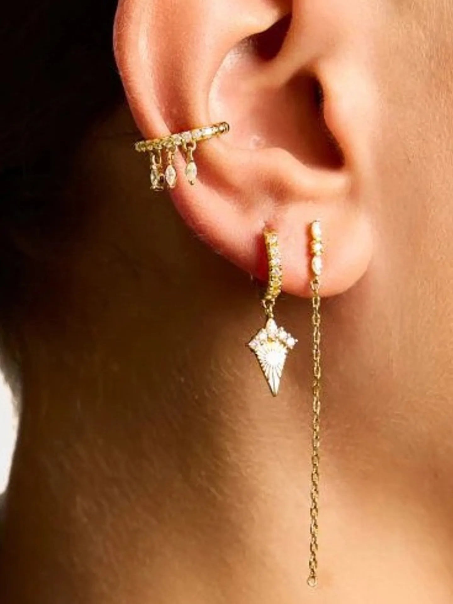 TASSEL ZIRCON EAR CUFF