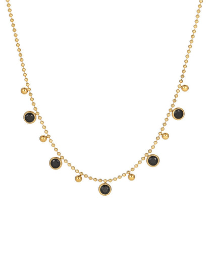 ZIRCON TASSEL NECKLACE
