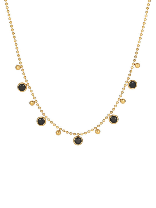 ZIRCON TASSEL NECKLACE