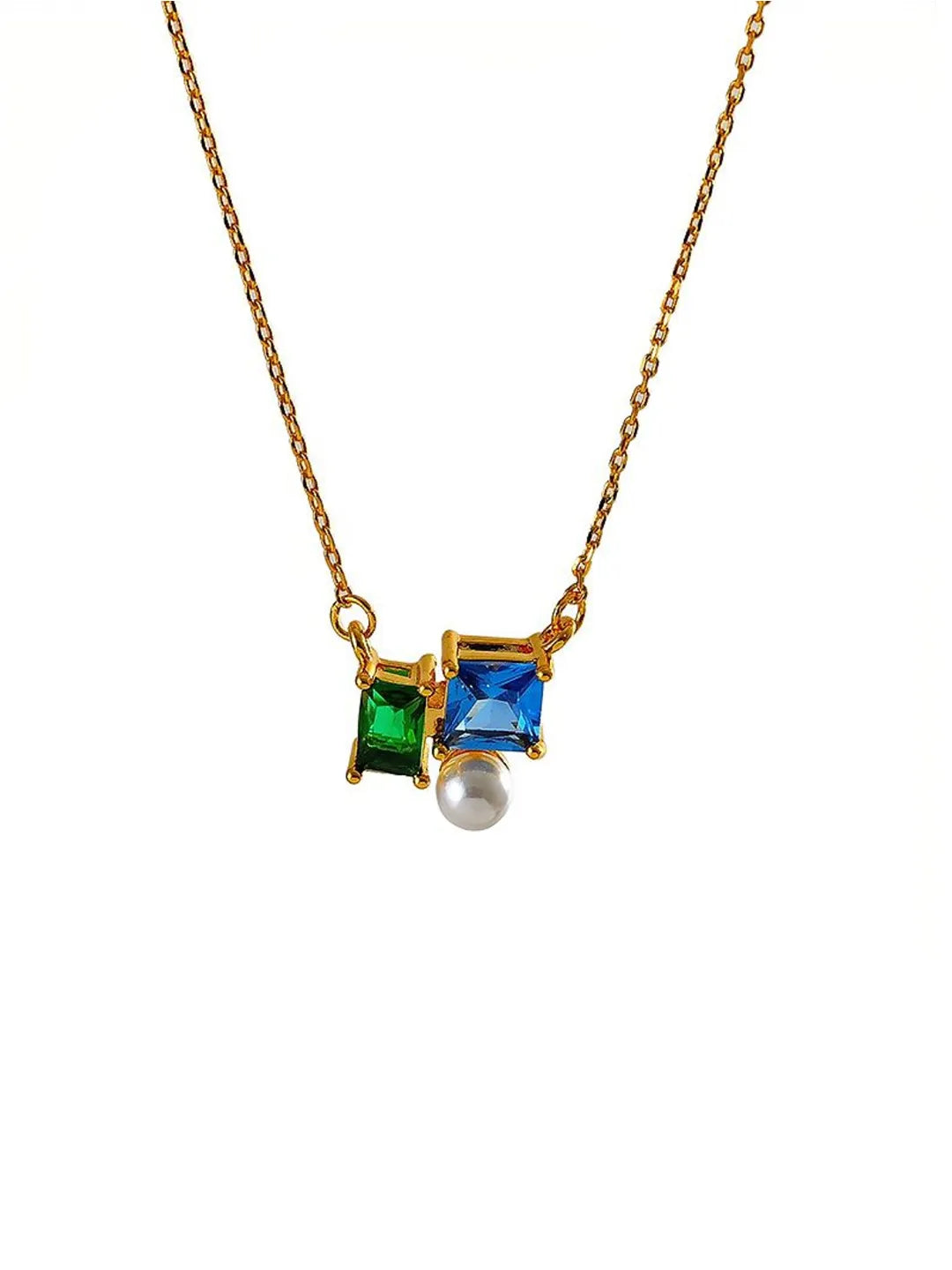 GEOMETRIC ZIRCON NECKLACE