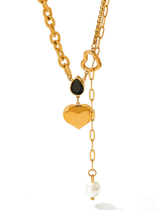 HEART TASSEL NECKLACE